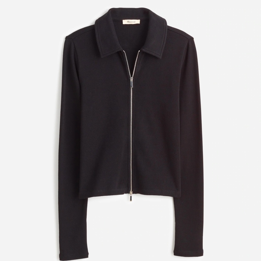 Madewell Ribbed Zip-Front Tee